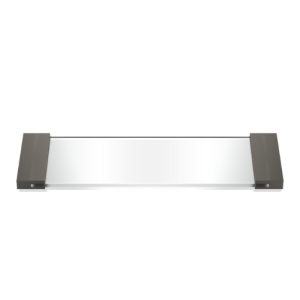 Decor Walther 0848766 TAB 34 bowl/ tray 34x12cm opal glass/ matte dark metal