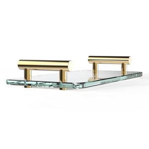 Decor Walther Bar 0857020 BAR TAB tray 33x17cm clear glass/gold