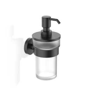 Decor Walther Basic 0530860 BA WSP Seifenspender weiß satiniertes Glas/ mattschwarz