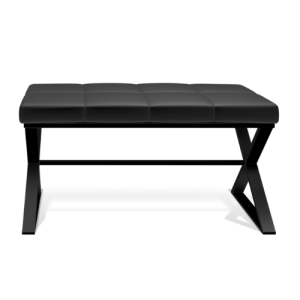 Decor Walther Bench 0509660 BENCH bench matte black/ Eco-leather cushion black