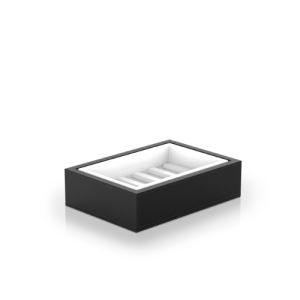 Decor Walther Brownie 0937360 BROWNIE STS soap dish faux leather black/ porcelain 