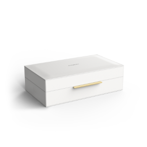 Decor Walther Brownie 0939850 BROWNIE BOX L Mehrzweckbehälter mit Deckel Kunstleder weiß