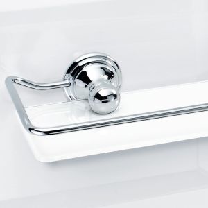 Decor Walther Classic 0512000 CL GKH R planchetdragers chroom (2 stuks met reling, zonder glasplaat)