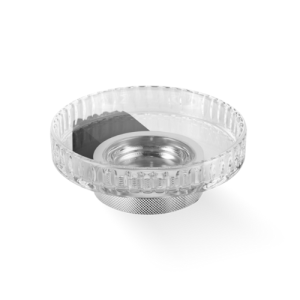 Decor Walther Club 0857860 CLUB WSS soap dish wall matte black and chrome/ clear glass