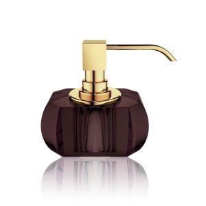 Decor Walther Kristall 0924497 KR SSP Seifenspender (goldene Pumpe) Rich Burgundy