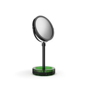 Decor Walther Crystal 0942196 KR KSA magnifying mirror 1x and 5x english green crystal/ matte black