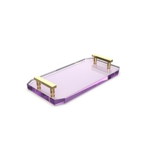 Decor Walther Kristall 0942580 KR TAB Tablett violett Kristall/ gold