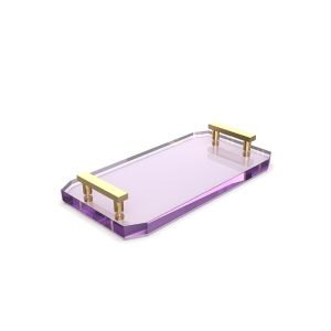 Decor Walther Kristall 0942680 KR TAB Tablett violett Kristall/ matt gold