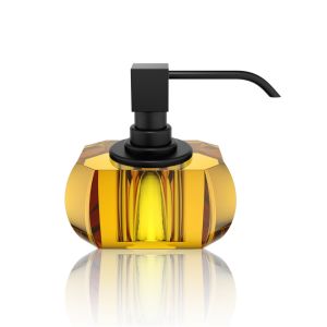 Decor Walther Kristall 0933581 KR SSP Seifenspender Kristall Braunglas - mattschwarz