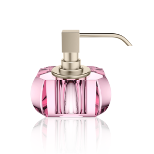 Decor Walther Kristall 0939161 KR SSP Seifenspender Kristall rosa Glas - Nickel gebürstet