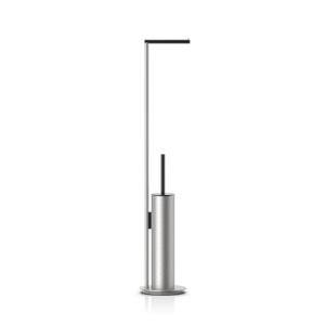 Decor Walther Mikado Tec 0522378 MK TEC SBK toiletborstelgarnituur met rolhouder RVS geborsteld/mat zwart