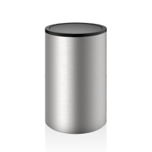 Decor Walther Wäschebehälter Mikado Tec 0610778 DW 121 mit Deckel Edelstahl gebürstet/mattschwarz