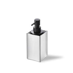 Decor Walther Nappa 0939050 NAPPA SSP Seifenspender echtes Leder schneeweiß/ mattschwarz