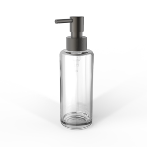 Decor Walther Porter 0863066 TT PORTER soap dispenser clear glass frosted dark metal