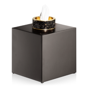 Decor Walther Rocks 0934467 ROCKS KB Papiertuchbox mattes dunkles Metall und mattes Gold