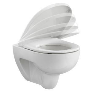 Pressalit 300+ 760000-DA7999 toilet seat with cover white
