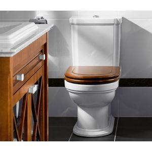 Villeroy en Boch Hommage 99266100 WC-Sitze mit Deckel Nussbaum gebeizt