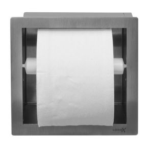 Looox Geschlossen CL4 Toilettenpapierhalter Unterputz-Edelstahl