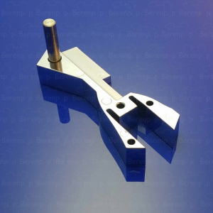 PDPlan Labyrinth scharniervoet rechts (zonder glasbevestiging) chroom *niet meer leverbaar*