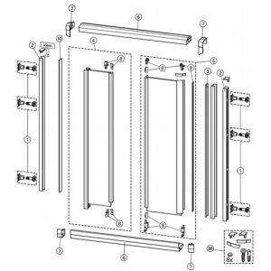 Huppe 1002, 054526 inschuif magneetstrip *Niet meer leverbaar*