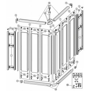 Huppe 1002, 054204 verticale afdichtingsstrip/ magneetstrip *niet meer leverbaar*