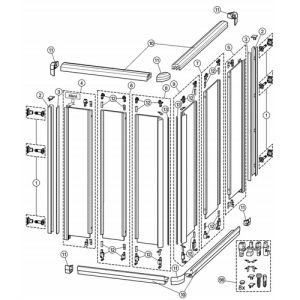 Huppe 1002, 054530 verticale afdeklijst *niet meer leverbaar*
