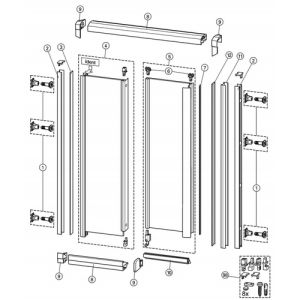 Huppe 1002, 046504 inschuif magneetstrip *Niet meer leverbaar*