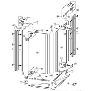 Huppe 1002, 054244 set inschuif magneetstrippen, 200cm