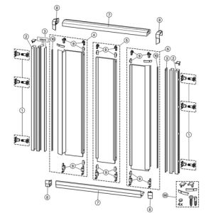 Huppe 1002, 054525 set wieltjes en geleiders