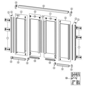 Huppe 1002, 054866 set wieltjes en geleiders *niet meer leverbaar*