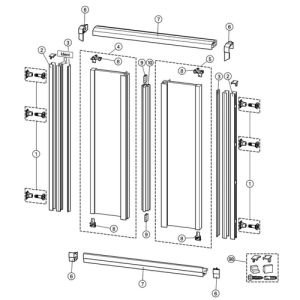 Huppe 1002, 054905 verbindingsscharnier *niet meer leverbaar*