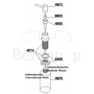 Damixa 5838200 (4907800) bottle for soap dispenser