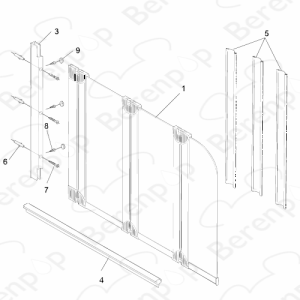 HSK Favorit E60076 Einschubgummi für 2-teilige oder 3-teilige Badewannenfaltwand, grau *nicht mehr lieferbar*.