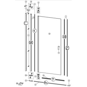 Huppe Design pure, 025163 waterkering, eindkappen