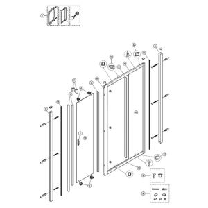 Huppe Alpha 2 - Classics 2 - X1 Flex, 068448 vertikale Dichtleiste