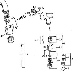 Hansa Nova 00868101 tapkraan wand chroom