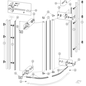 Huppe 1002, 054244 set inschuif magneetstrippen, 200cm