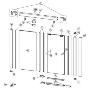 Huppe 501 Design, 061834 Magnetstreifen, Satz