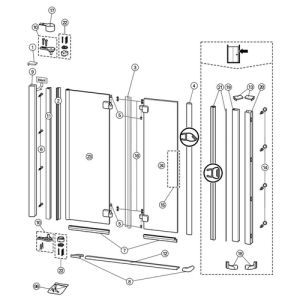 Huppe 501 Design pure, 059628 set magneetstrippen
