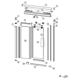 Huppe Design elegance - Aura elegance, 025431 magneetsluiting, set