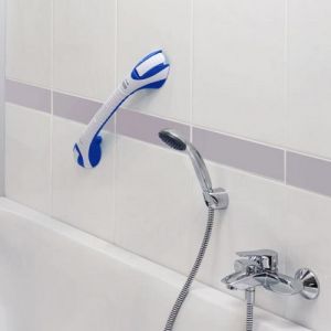 Aquatec (Invacare) H172 Stileo handgreep 500mm met zuignappen wit/ blauw