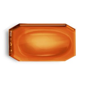 Decor Walther Kristall 0924081 KR KS Schale 23x13cm Amber Kristall