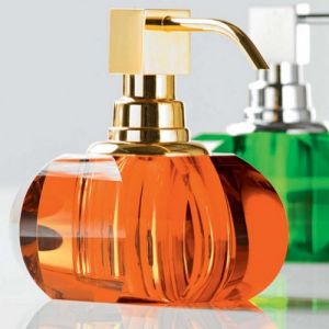 Decor Walther Seifenspender Kristall 0924481 KR SSP (Goldpumpe) Amber Kristall