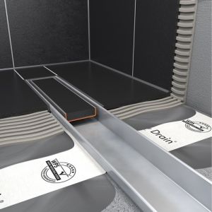 Easy Drain Compact 50 FF Fliese EDCOMTFF90050 Duschrinn 90cm Seitenauslauf