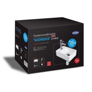 San4U 2500157 One Pack Wonder (links) fonteinset wit keramiek/ chroom