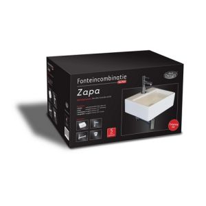 San4U 2501035 One Pack Zapa fonteinset wit keramiek/ chroom