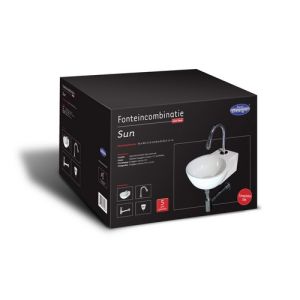 San4U 2503035 One Pack Sun fonteinset wit keramiek/ chroom