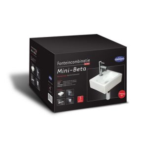 San4U 2505035 One Pack Mini Beta fonteinset wit keramiek/ chroom