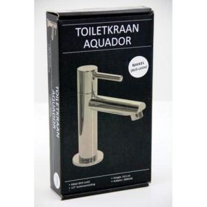 San4U 2564290 Aquador basin tap upright nickel stainless steel look