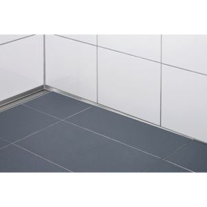Blanke Aqua Keil Wand 845280B100R afsluitprofiel 980x10x24mm rechts RVS geborsteld